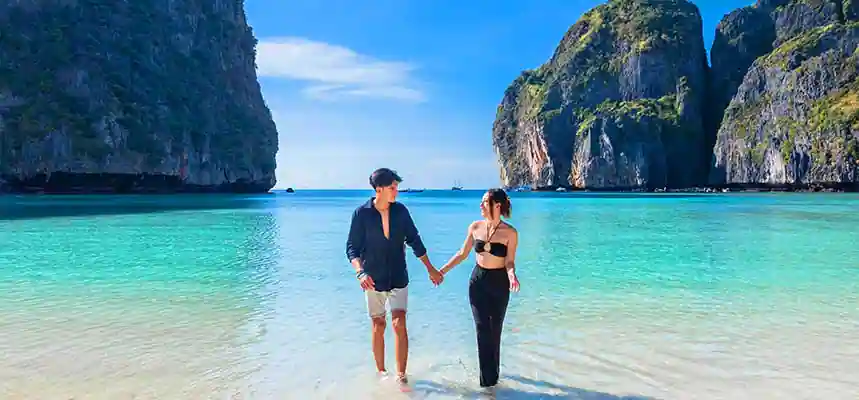 อ่าวมาหยา เกาะพีพี ดำน้ำ ไปเช้าเย็นกลับ เรือเร็ว สปีดโบ๊ท